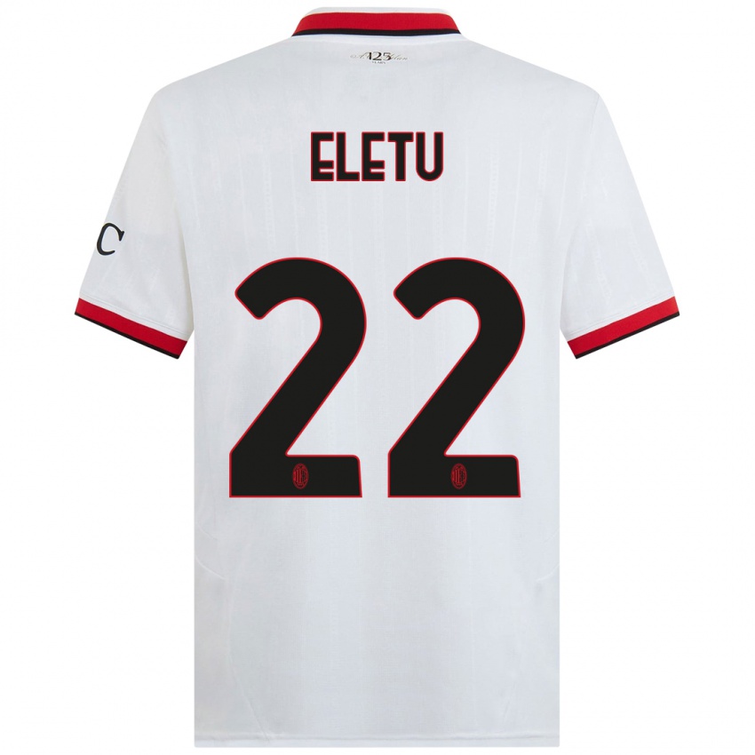 Criança Camisola Victor Eletu #22 Branco Preto Vermelho Alternativa 2024/25 Camisa