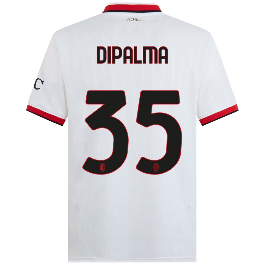 Criança Camisola Matteo Dipalma #35 Branco Preto Vermelho Alternativa 2024/25 Camisa