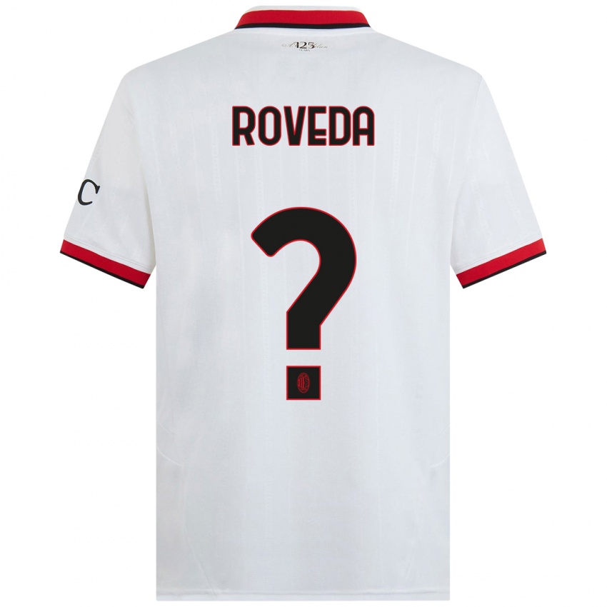 Criança Camisola Samuele Roveda #0 Branco Preto Vermelho Alternativa 2024/25 Camisa