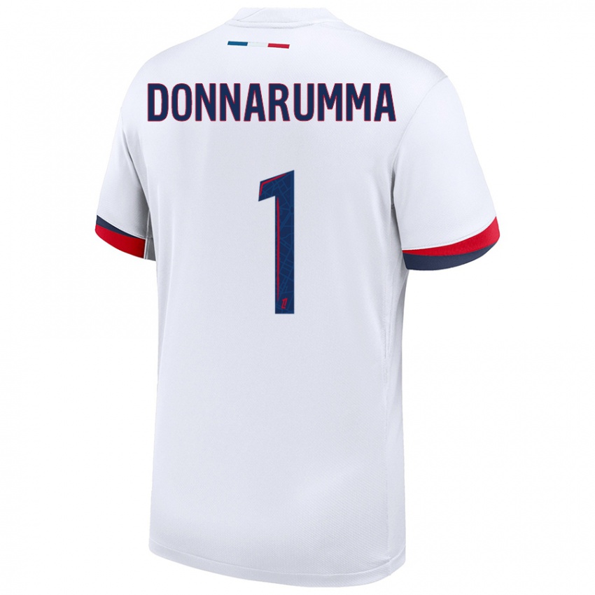 Criança Camisola Gianluigi Donnarumma #1 Azul Branco Vermelho Alternativa 2024/25 Camisa