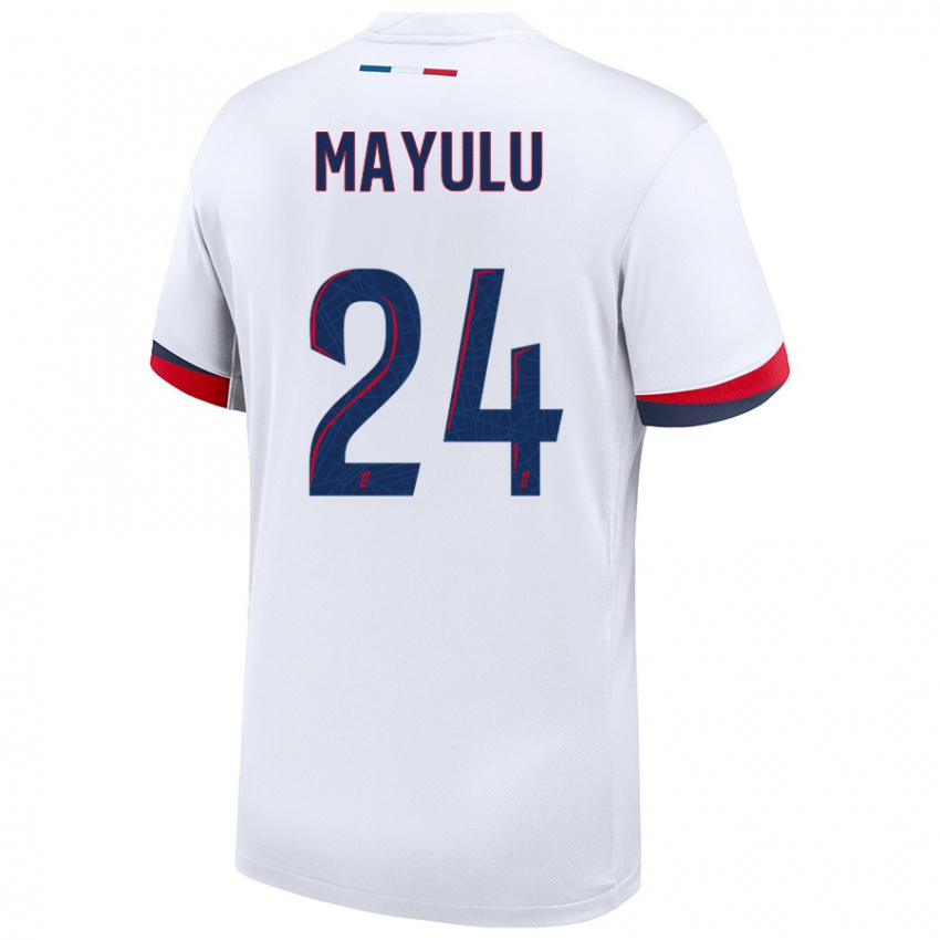 Criança Camisola Senny Mayulu #24 Azul Branco Vermelho Alternativa 2024/25 Camisa