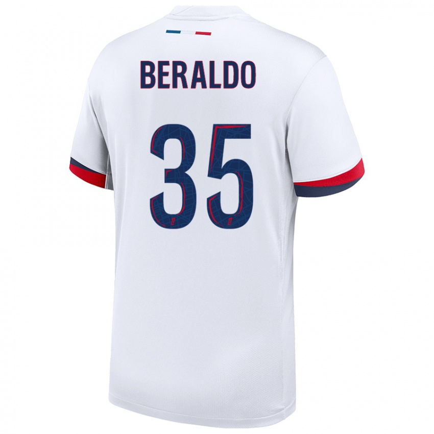 Criança Camisola Lucas Beraldo #35 Azul Branco Vermelho Alternativa 2024/25 Camisa