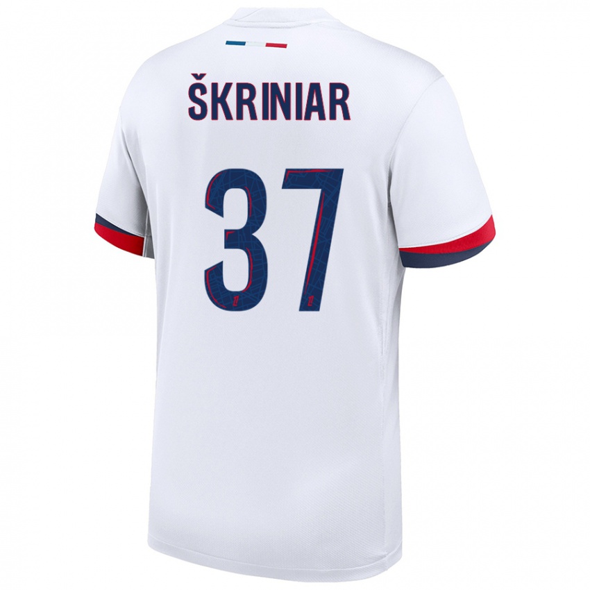 Criança Camisola Milan Skriniar #37 Azul Branco Vermelho Alternativa 2024/25 Camisa