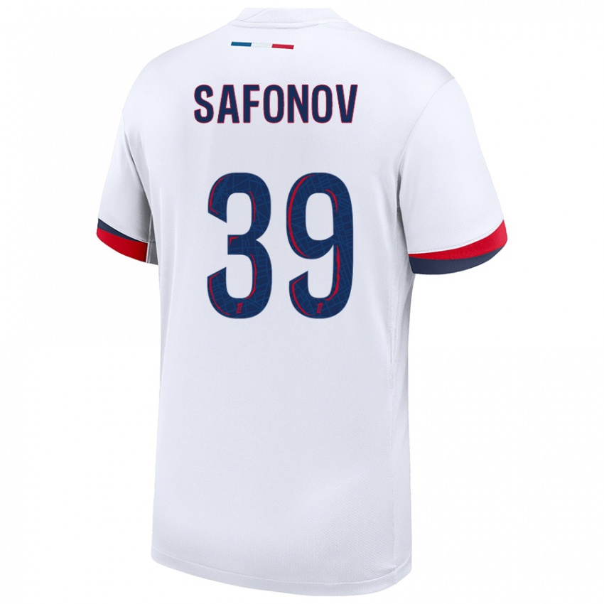 Criança Camisola Matvey Safonov #39 Azul Branco Vermelho Alternativa 2024/25 Camisa