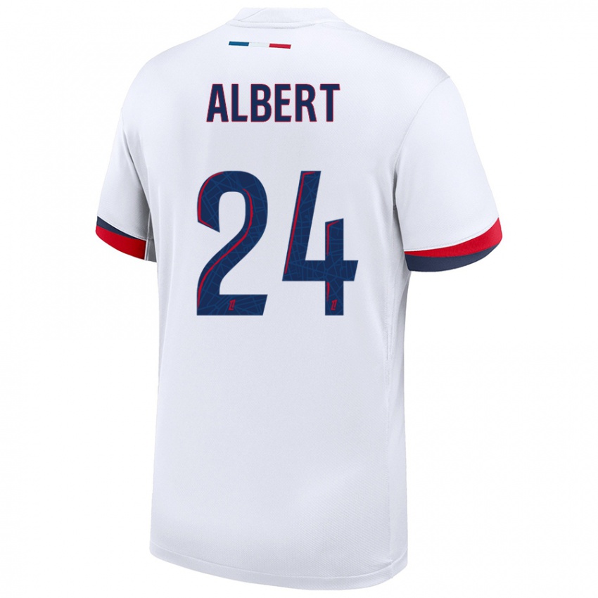 Criança Camisola Korbin Albert #24 Azul Branco Vermelho Alternativa 2024/25 Camisa