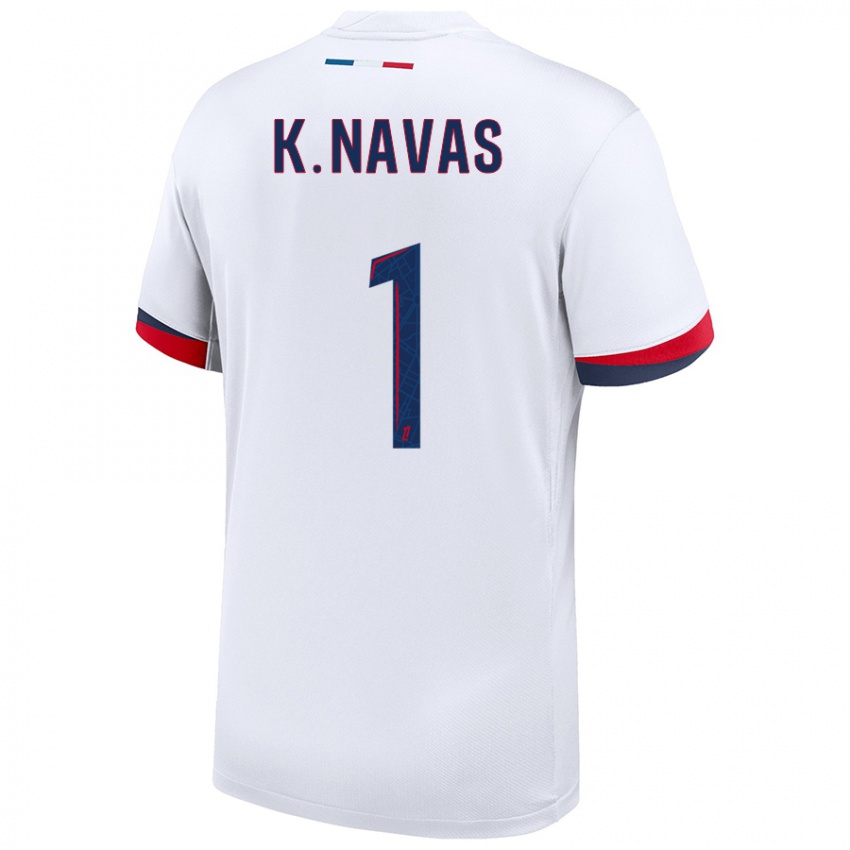 Criança Camisola Keylor Navas #1 Azul Branco Vermelho Alternativa 2024/25 Camisa