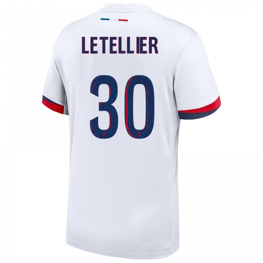 Criança Camisola Alexandre Letellier #30 Azul Branco Vermelho Alternativa 2024/25 Camisa