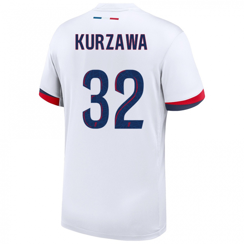 Criança Camisola Layvin Kurzawa #32 Azul Branco Vermelho Alternativa 2024/25 Camisa