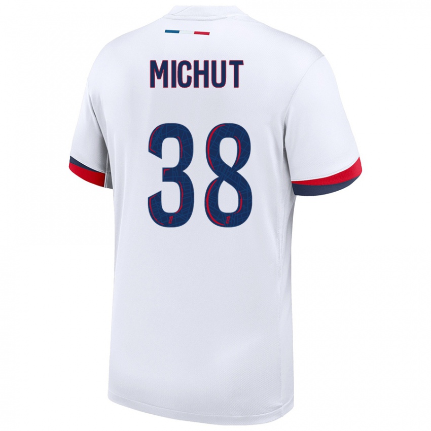 Criança Camisola Edouard Michut #38 Azul Branco Vermelho Alternativa 2024/25 Camisa