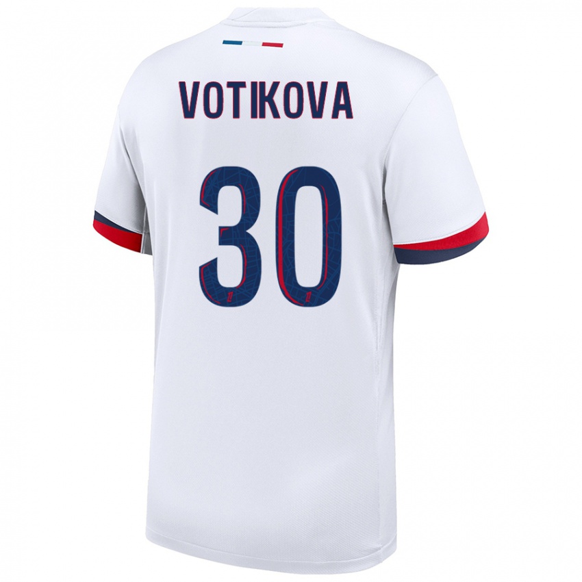 Criança Camisola Barbora Votikova #30 Azul Branco Vermelho Alternativa 2024/25 Camisa