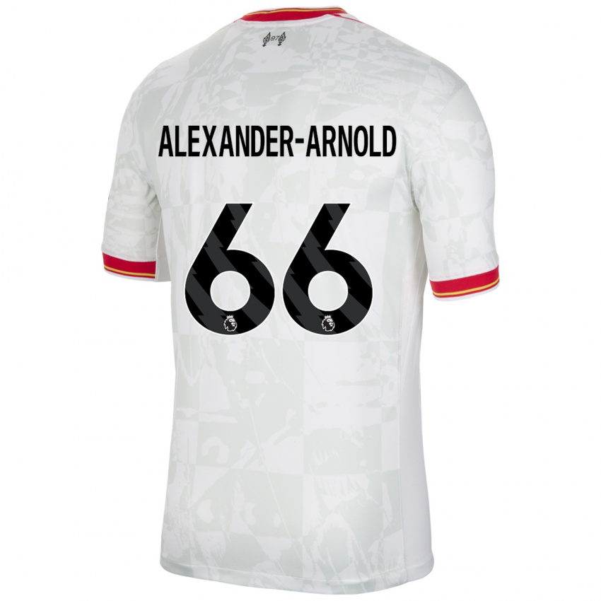 Criança Camisola Trent Alexander-Arnold #66 Branco Vermelho Preto Terceiro 2024/25 Camisa