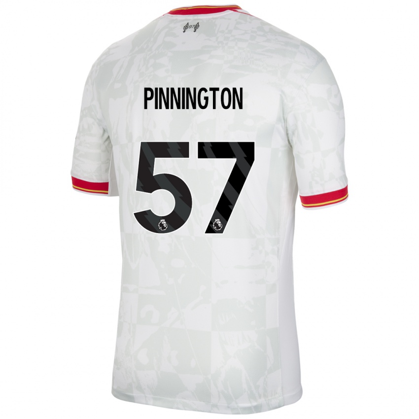 Criança Camisola Carter Pinnington #57 Branco Vermelho Preto Terceiro 2024/25 Camisa