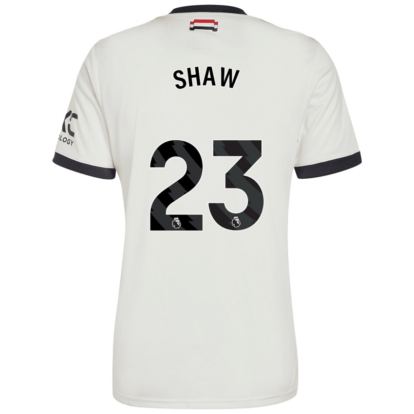 Criança Camisola Luke Shaw #23 Off White Terceiro 2024/25 Camisa