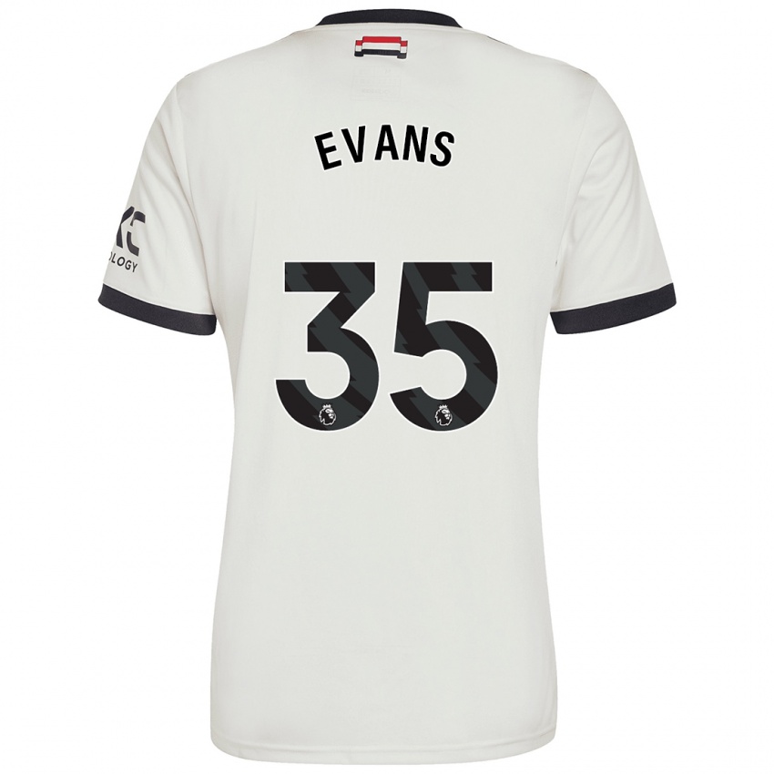 Criança Camisola Jonny Evans #35 Off White Terceiro 2024/25 Camisa