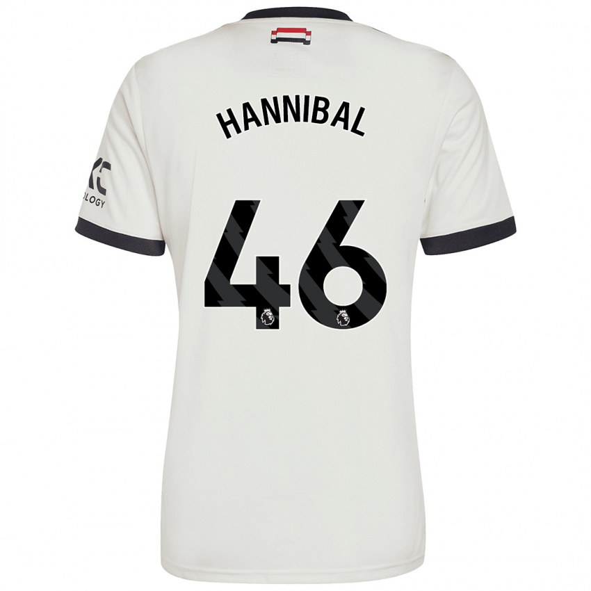 Criança Camisola Hannibal Mejbri #46 Off White Terceiro 2024/25 Camisa