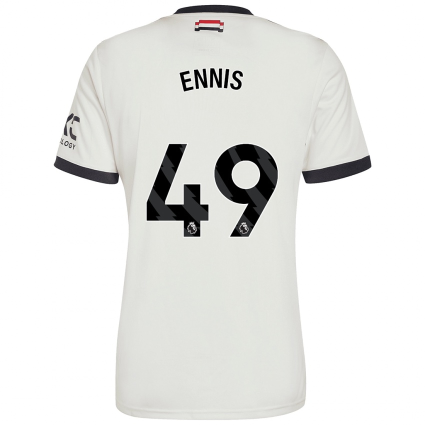 Criança Camisola Ethan Ennis #49 Off White Terceiro 2024/25 Camisa