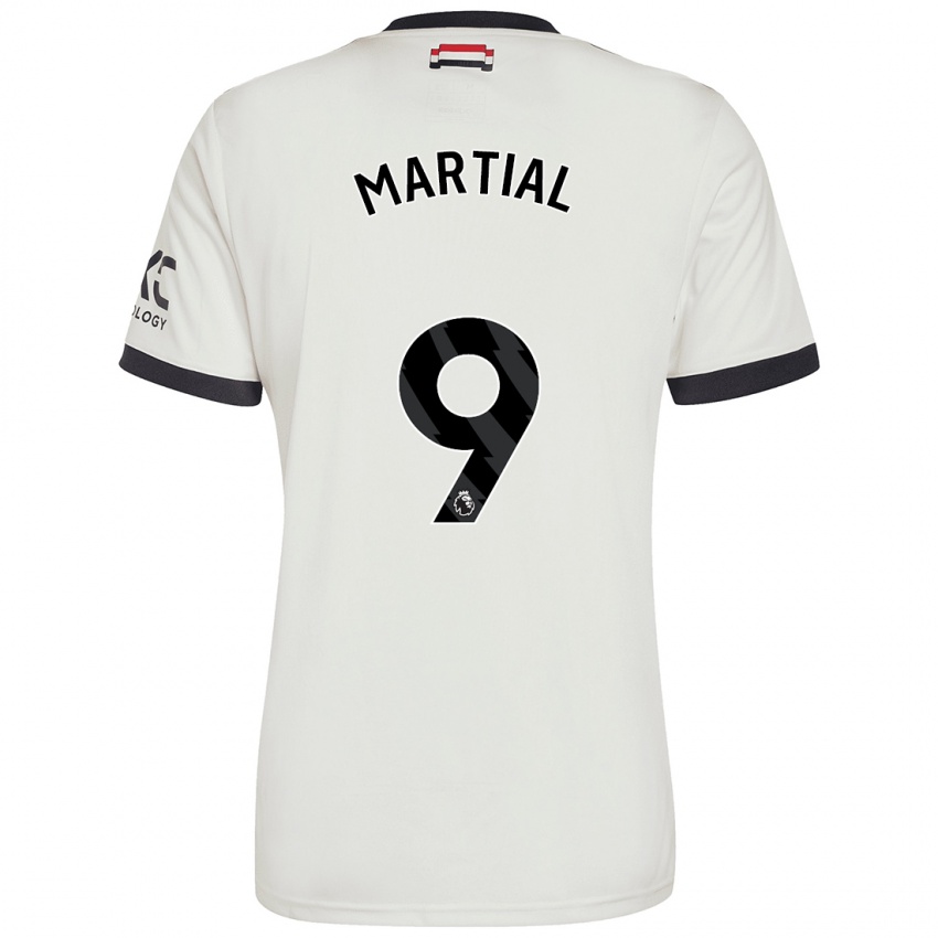 Criança Camisola Anthony Martial #9 Off White Terceiro 2024/25 Camisa