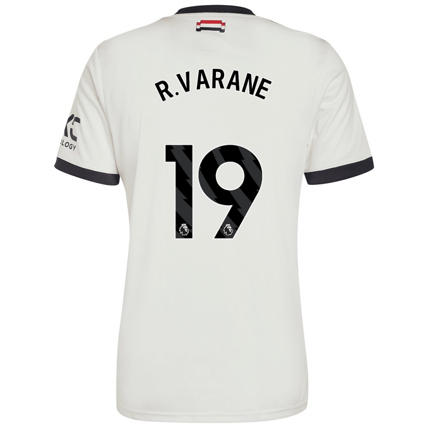 Criança Camisola Raphael Varane #19 Off White Terceiro 2024/25 Camisa