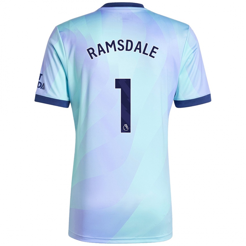 Criança Camisola Aaron Ramsdale #1 Água Terceiro 2024/25 Camisa