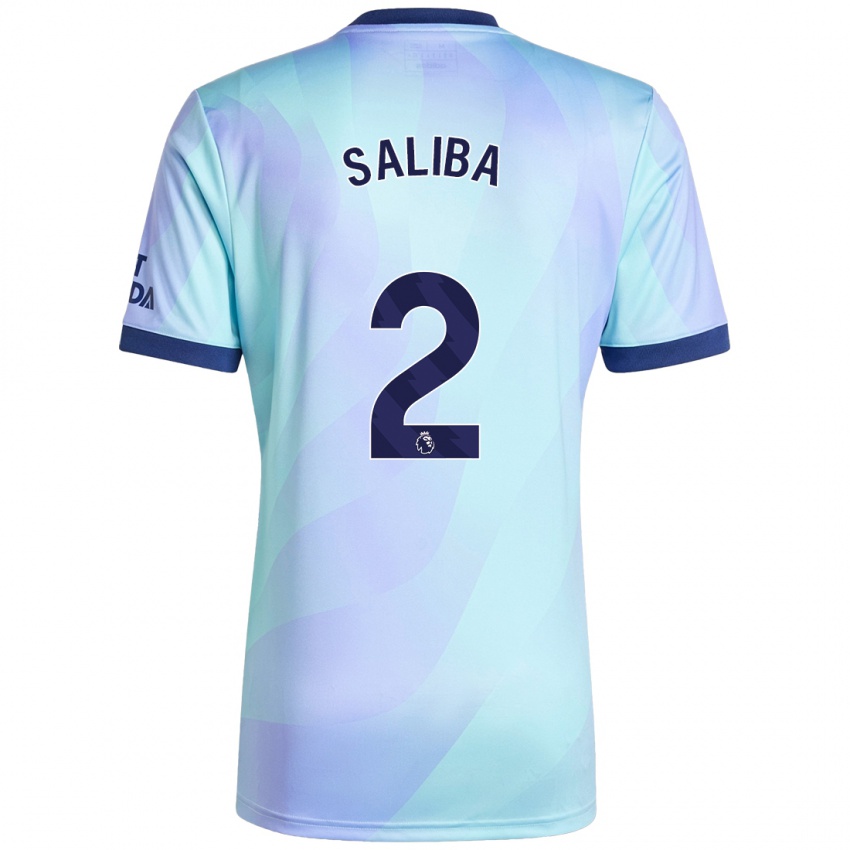 Criança Camisola William Saliba #2 Água Terceiro 2024/25 Camisa