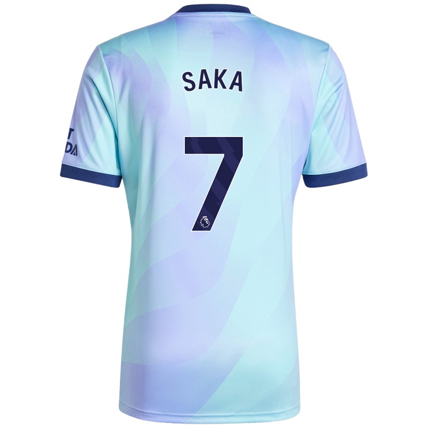 Criança Camisola Bukayo Saka #7 Água Terceiro 2024/25 Camisa