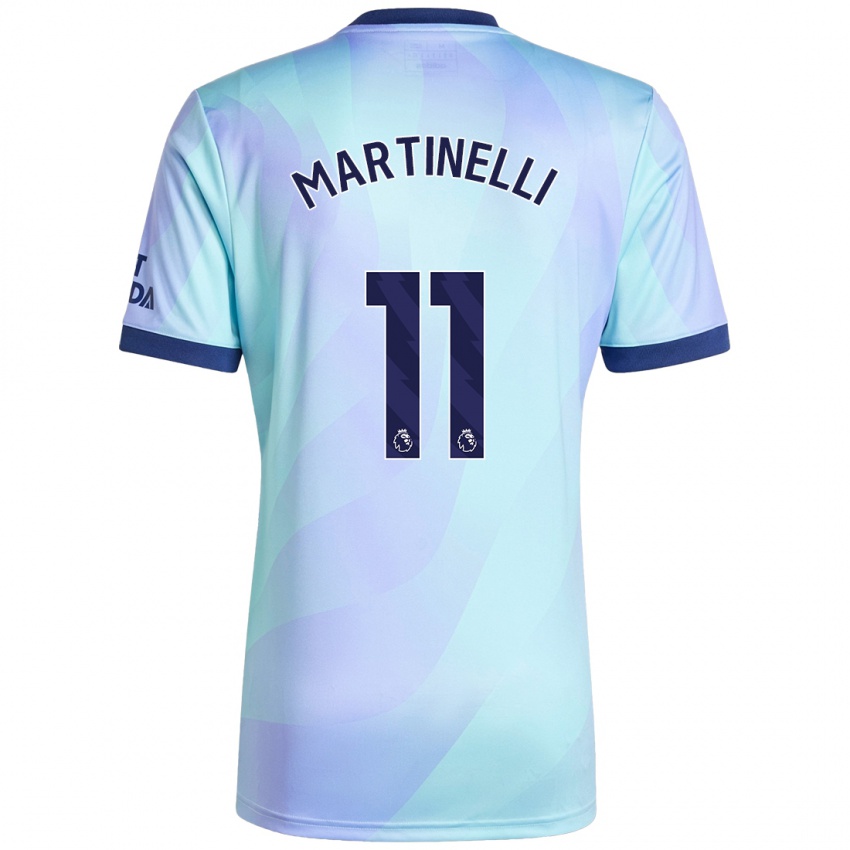 Criança Camisola Gabriel Martinelli #11 Água Terceiro 2024/25 Camisa