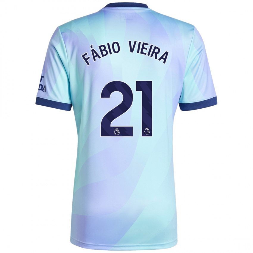 Criança Camisola Fabio Vieira #21 Água Terceiro 2024/25 Camisa