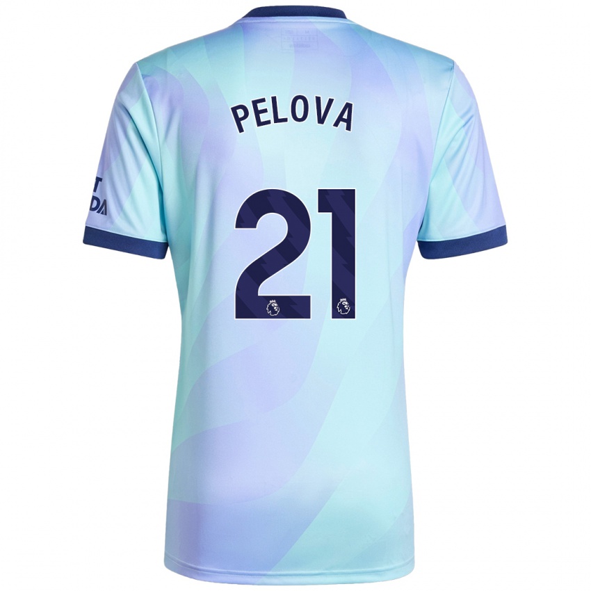 Criança Camisola Victoria Pelova #21 Água Terceiro 2024/25 Camisa