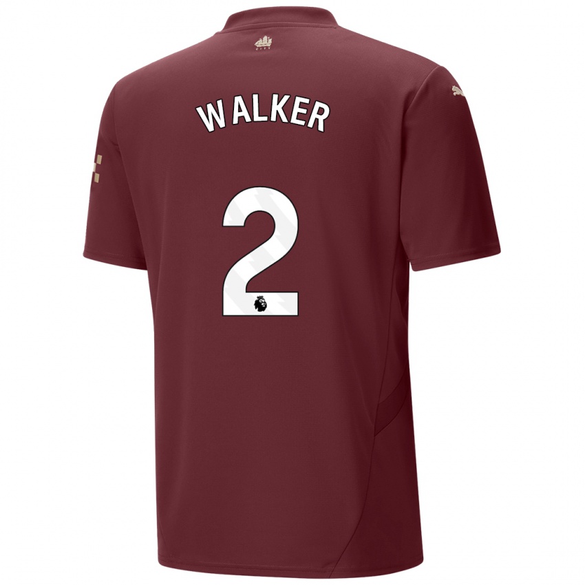 Criança Camisola Kyle Walker #2 Marrom Terceiro 2024/25 Camisa