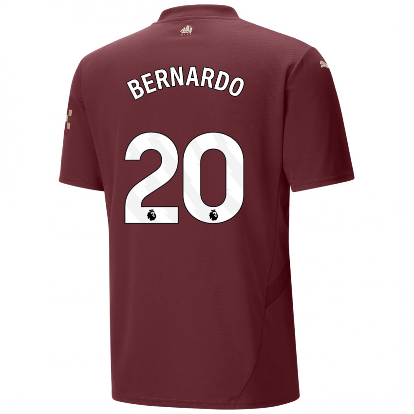 Criança Camisola Bernardo Silva #20 Marrom Terceiro 2024/25 Camisa