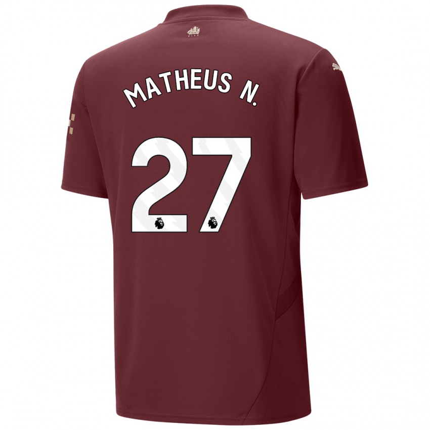 Criança Camisola Matheus Nunes #27 Marrom Terceiro 2024/25 Camisa