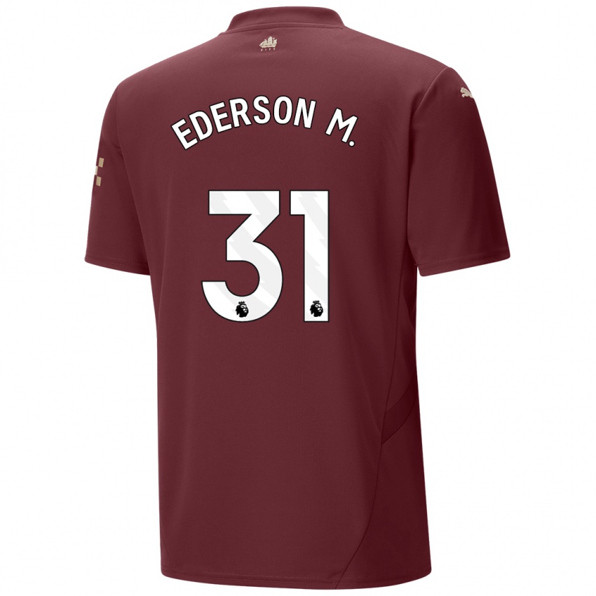 Criança Camisola Ederson Moraes #31 Marrom Terceiro 2024/25 Camisa