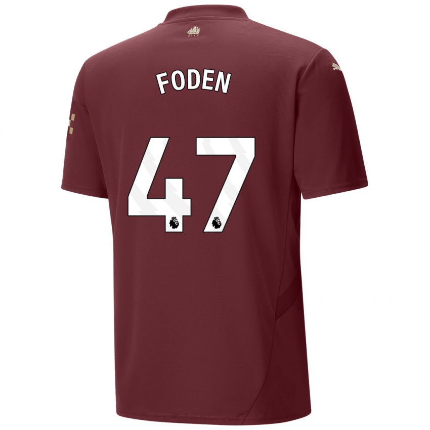 Criança Camisola Phil Foden #47 Marrom Terceiro 2024/25 Camisa