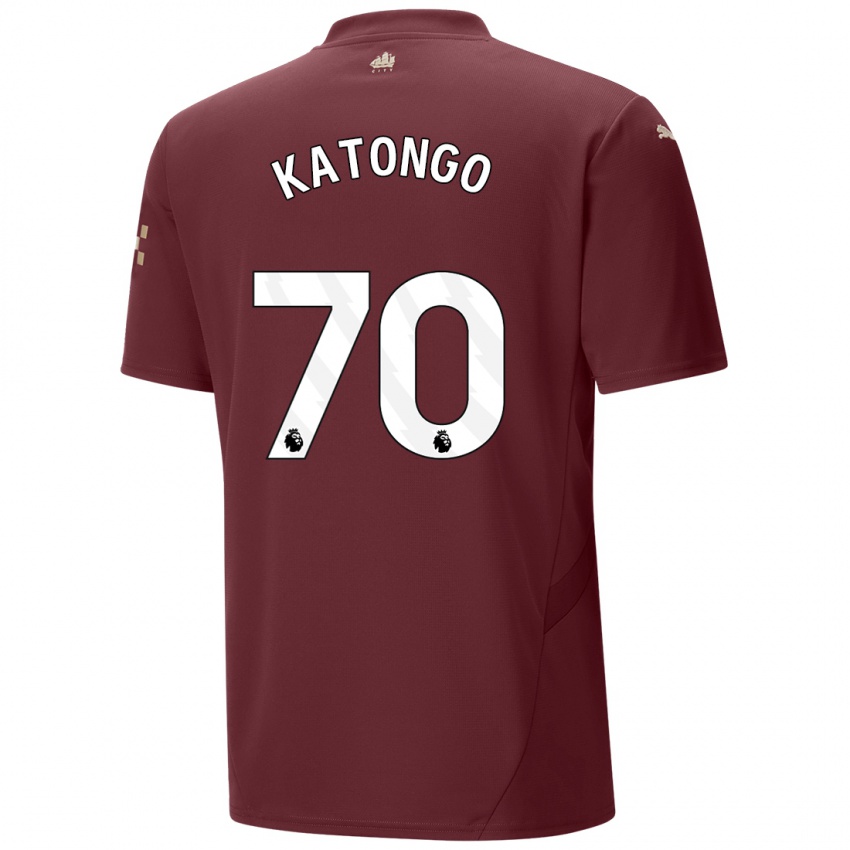 Criança Camisola Jadel Katongo #70 Marrom Terceiro 2024/25 Camisa