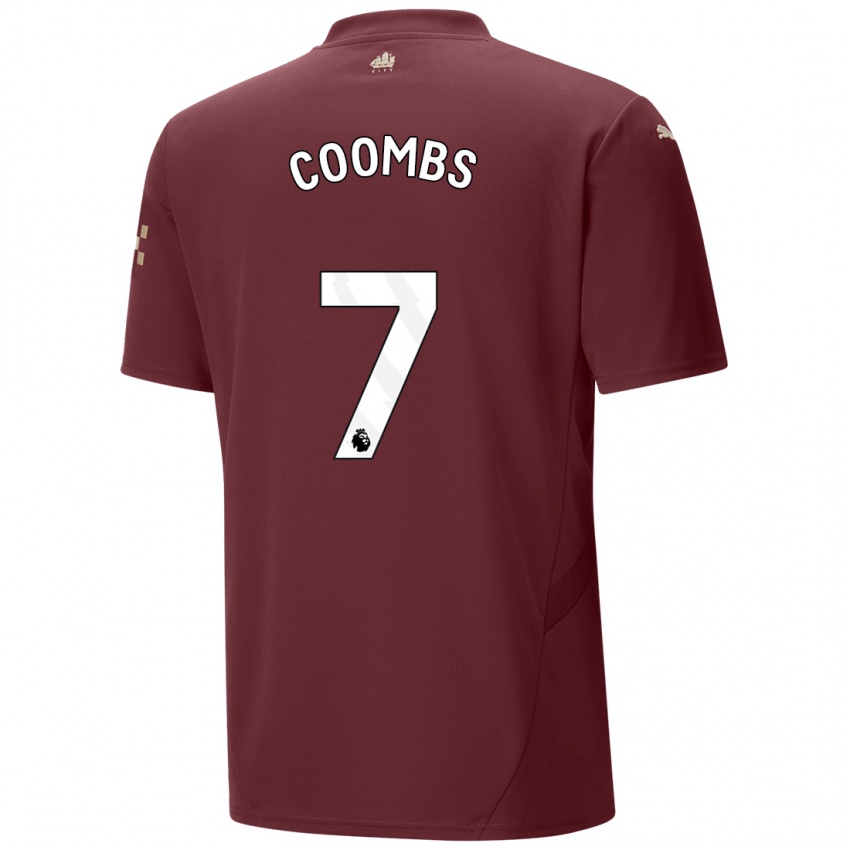 Criança Camisola Laura Coombs #7 Marrom Terceiro 2024/25 Camisa