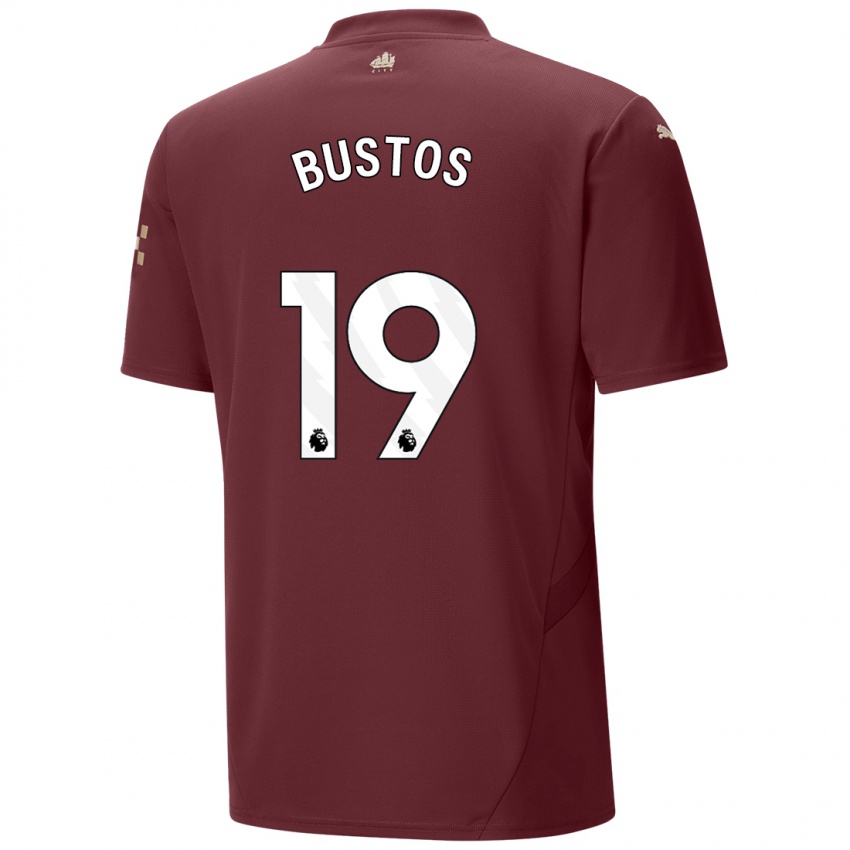 Criança Camisola Nahuel Bustos #19 Marrom Terceiro 2024/25 Camisa