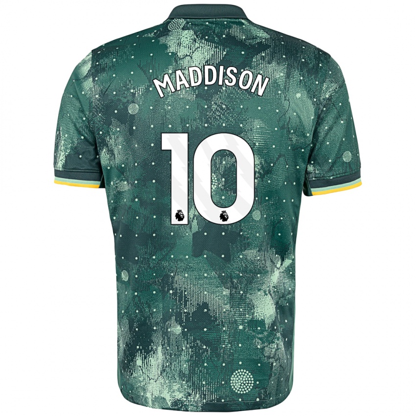 Criança Camisola James Maddison #10 Verde Menta Terceiro 2024/25 Camisa