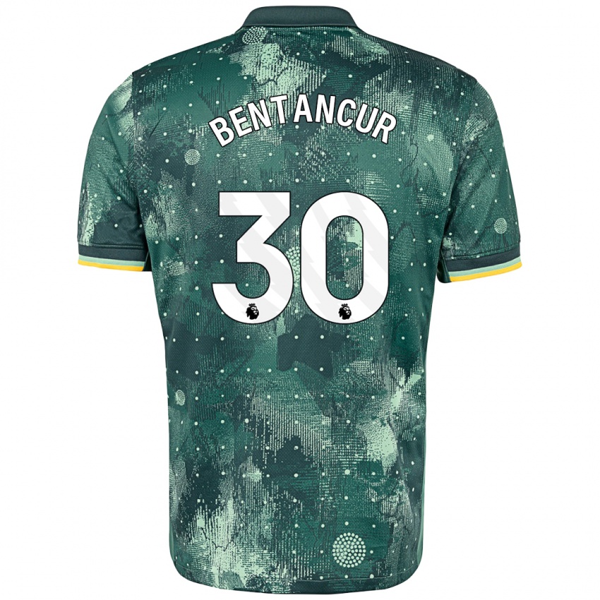 Criança Camisola Rodrigo Bentancur #30 Verde Menta Terceiro 2024/25 Camisa