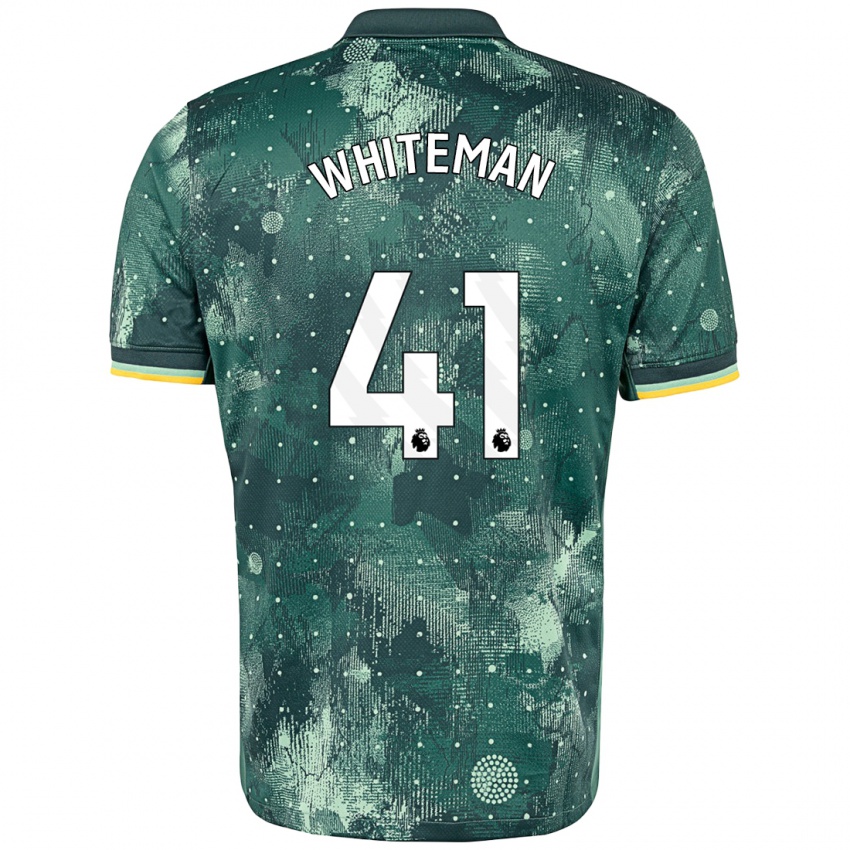 Criança Camisola Alfie Whiteman #41 Verde Menta Terceiro 2024/25 Camisa