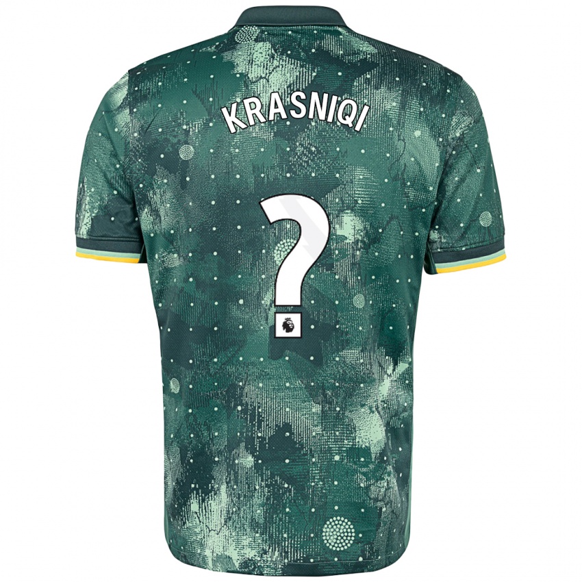 Criança Camisola Elliot Krasniqi #0 Verde Menta Terceiro 2024/25 Camisa