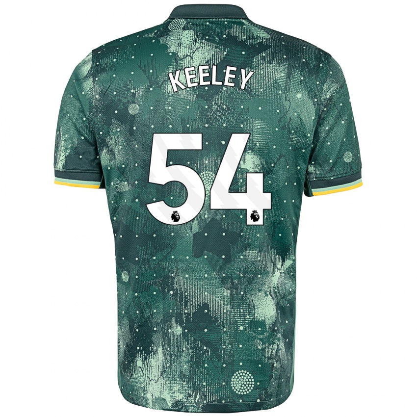 Criança Camisola Josh Keeley #54 Verde Menta Terceiro 2024/25 Camisa