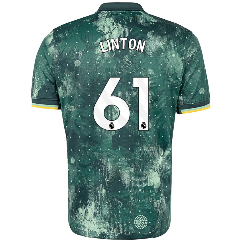 Criança Camisola Jahziah Linton #61 Verde Menta Terceiro 2024/25 Camisa