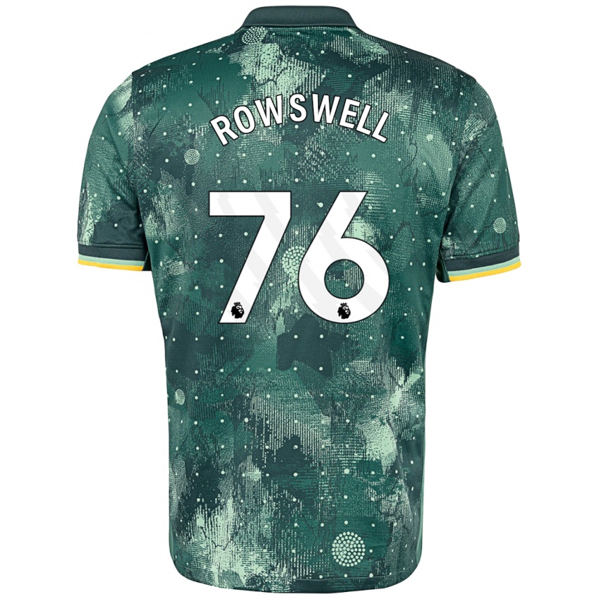 Criança Camisola James Rowswell #76 Verde Menta Terceiro 2024/25 Camisa