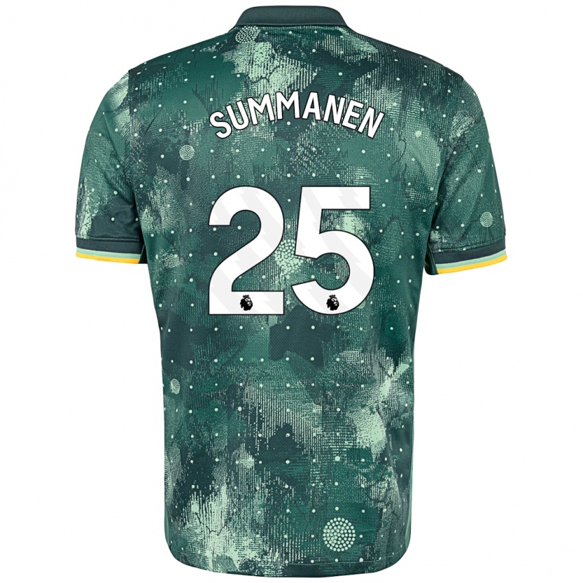 Criança Camisola Eveliina Summanen #25 Verde Menta Terceiro 2024/25 Camisa