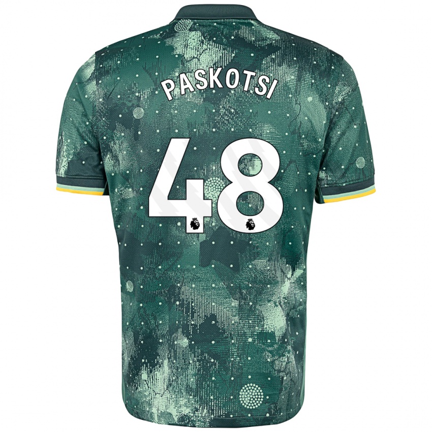 Criança Camisola Maksim Paskotsi #48 Verde Menta Terceiro 2024/25 Camisa