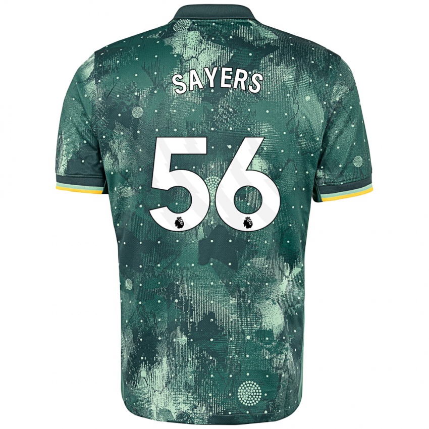 Criança Camisola Charlie Sayers #56 Verde Menta Terceiro 2024/25 Camisa