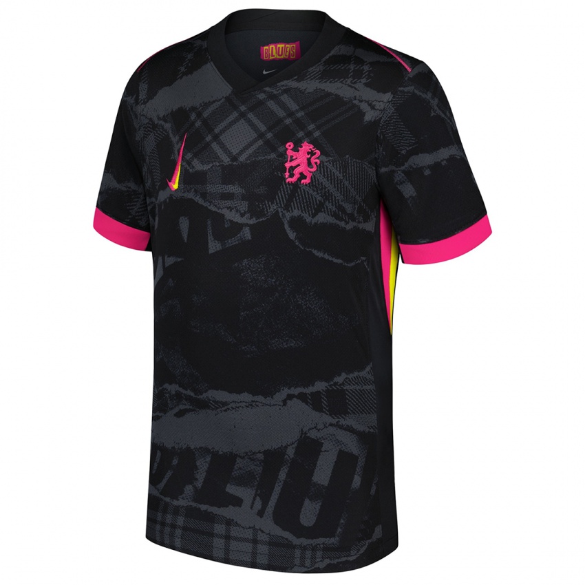 Criança Camisola Seu Nome #0 Rosa Preto Terceiro 2024/25 Camisa