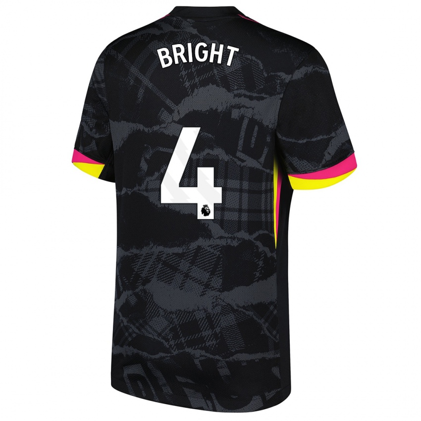 Criança Camisola Millie Bright #4 Rosa Preto Terceiro 2024/25 Camisa