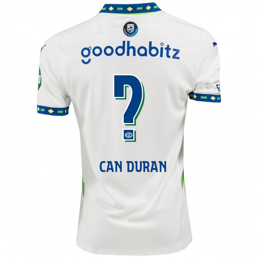 Criança Camisola Emre Can Duran #0 Branco Azul Escuro Terceiro 2024/25 Camisa