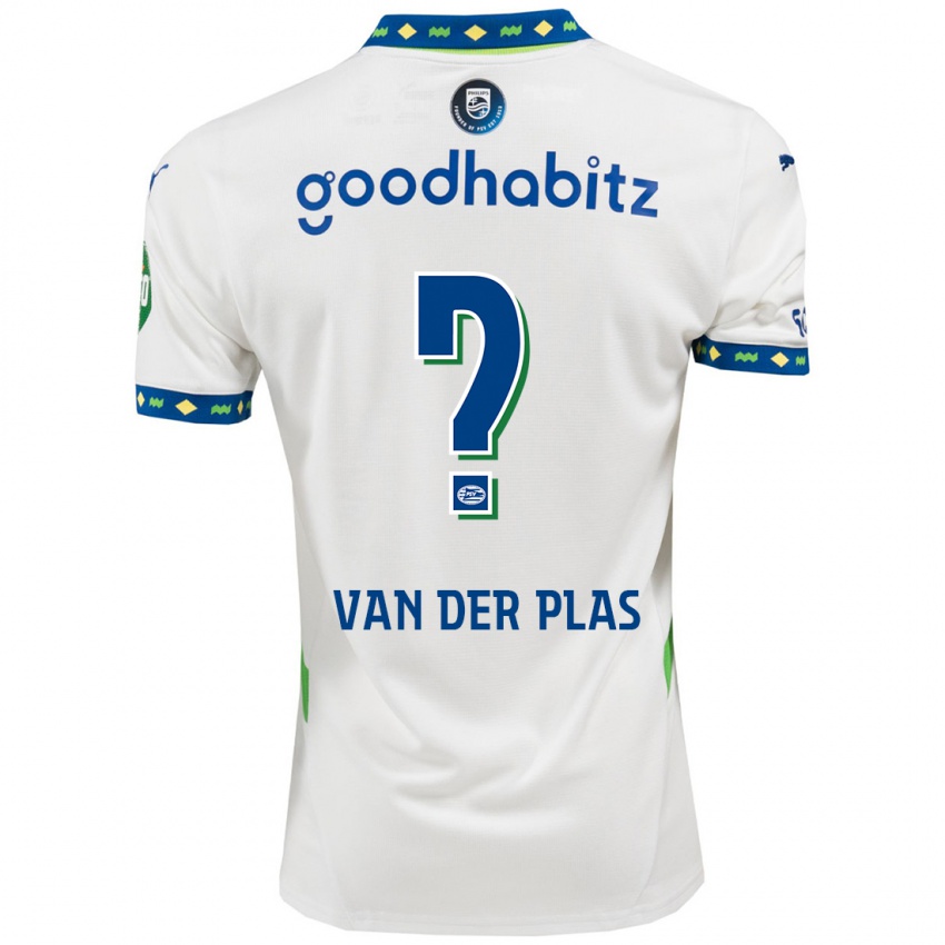 Criança Camisola Sven Van Der Plas #0 Branco Azul Escuro Terceiro 2024/25 Camisa